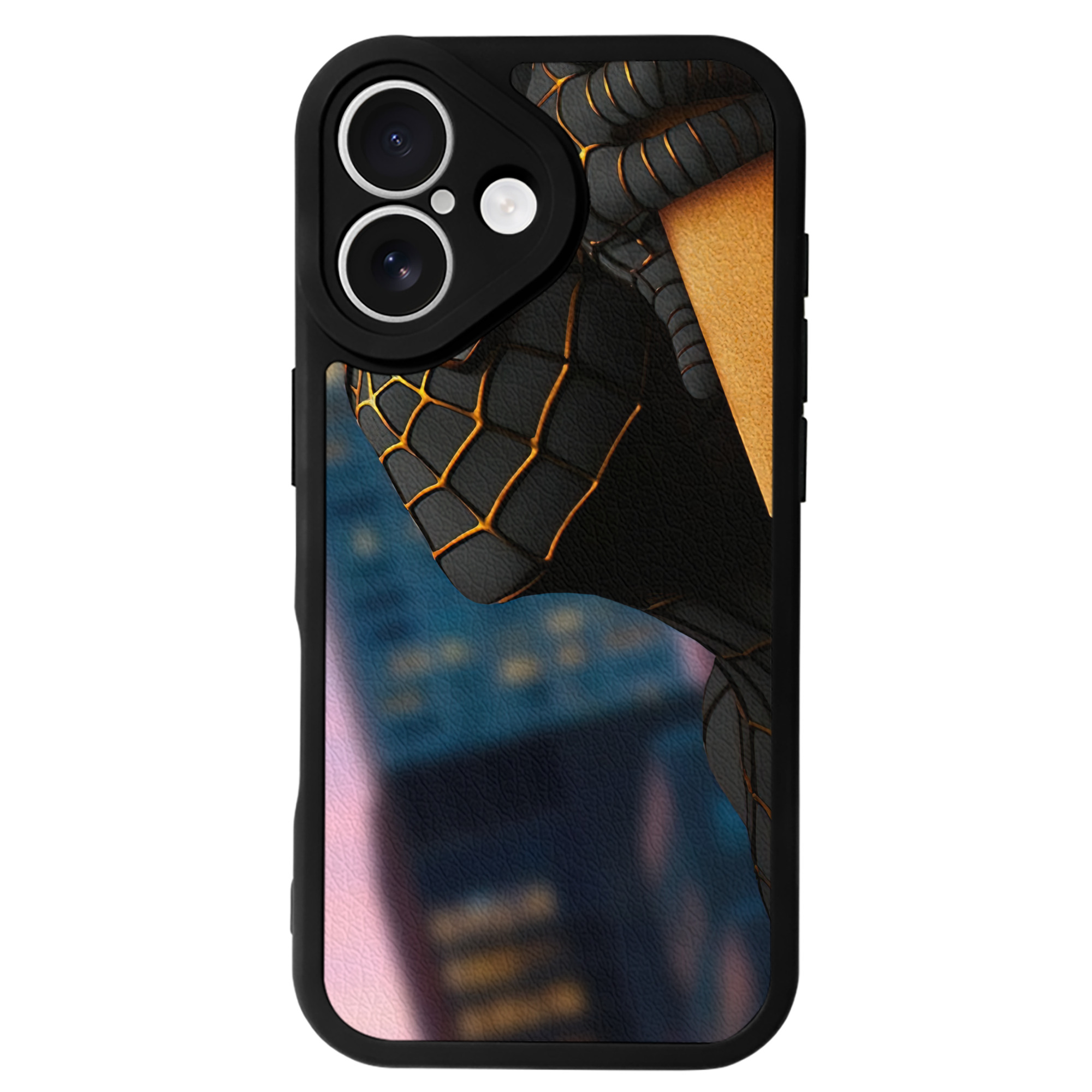 Spider Man スパイダーマン 【iPhone 16シリーズ対応】シリコンスマホケース（レザー調） 材質：シリコン